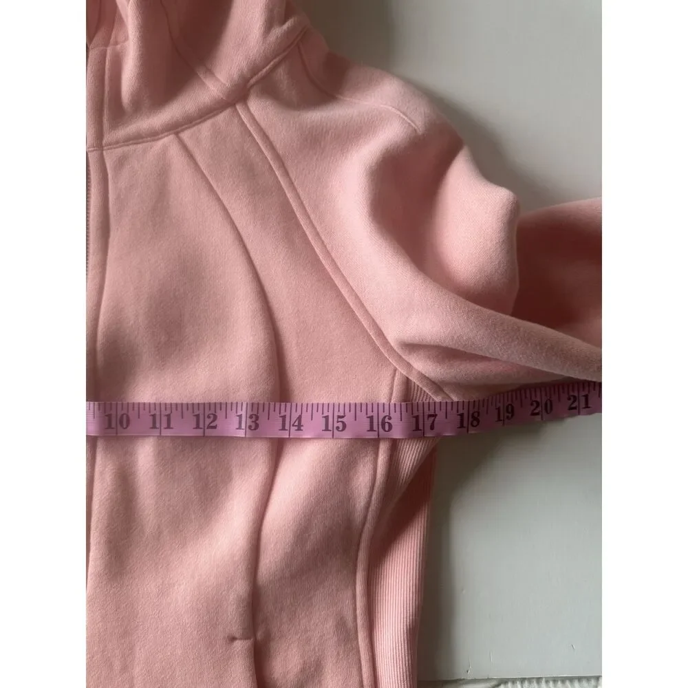 Lululemon Scuba Full Zip Hoodie Jacket Strawberry Milkshake Athletic Thumbhole 6 - Picture 12 of 16